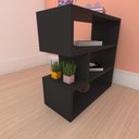 Ver imagem 1 de Mesa Lateral Preto Aparador de Sofa Sala Mesa Lateral Cama Mesa de Canto Mesa de Cabeceira