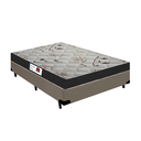 Ver imagem 1 de Cama Box Casal Sintético Bege + Colchão Casal Prime Semi Ortopédico 58x138x188