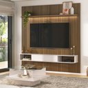 Ver imagem 1 de Sala de Estar Completa para TV Até 75 Polegadas Clara Pinho/Off White - Pnr Móveis