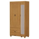 Ver imagem 1 de Guarda Roupa Solteiro 3 Portas 2 Gavetas Mdf 89 Cm Clara Nature Decmade