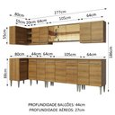 Ver imagem 4 de Armário de Cozinha Completa de Canto 357cm Rustic Emilly Mega Madesa 03
