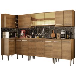 Armário de Cozinha Completa de Canto 357cm Rustic Emilly Mega Madesa 03 - 3