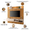 Ver imagem 5 de Painel para TV 70 pol com Bancada Suspensa 181cm Summit B01 Cinamomo Off White - Lyam Decor