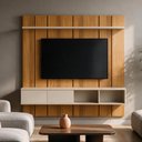 Ver imagem 3 de Painel para TV 70 pol com Bancada Suspensa 181cm Summit B01 Cinamomo Off White - Lyam Decor