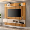 Ver imagem 1 de Painel para TV 70 pol com Bancada Suspensa 181cm Summit B01 Cinamomo Off White - Lyam Decor