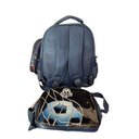 Ver imagem 2 de Kit Mochila Lancheira e Estojo Soccer 3 Zíperes Azul e Preto