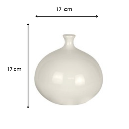 Vaso de Cerâmica Dupla Bojuda Redonda Rafina Preto/Off-White - 3