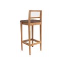 Ver imagem 7 de Kit 6 Banquetas Madeira Mel Cozinha Encosto Palha Indiana:Mel com Linho Marrom
