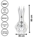 Ver imagem 3 de Luminária de Chão MDF HOLAMBRA:BRANCO/85x45cm