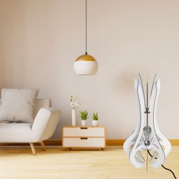 Luminária de Chão MDF HOLAMBRA:BRANCO/85x45cm - 2 Luminária de Chão MDF HOLAMBRA:BRANCO/85x45cm - 2