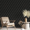 Ver imagem 1 de Papel de Parede Metalace Preto e Dourado-60x300cm