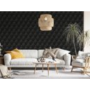 Ver imagem 2 de Papel de Parede Metalace Preto e Dourado-60x300cm