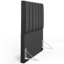 Ver imagem 6 de Cabeceira Cama Box Painel Solteiro 100 cm Dália W01 Facto Preto Metalizado - Lyam Decor