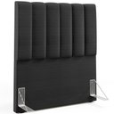 Ver imagem 2 de Cabeceira Cama Box Painel Solteiro 100 cm Dália W01 Facto Preto Metalizado - Lyam Decor