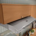 Ver imagem 2 de Armário de Cozinha Elara 3 Portas 3 Gavetas MDP 280cm Canela e Preta Kappesberg
