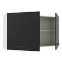 Ver mais imagens de Armário Aéreo Madesa Agata 120cm com 2 Portas Branco e Preto