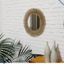 Ver imagem 3 de Espelho Decorativo Boho Juta Parede