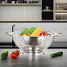 Escorredor de Macarrão Massas Legumes Alimentos Inox 24 Cm - 6