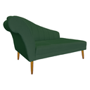 Ver imagem 4 de Recamier Divã Pés Palito para Sala Cecilia 1.60cm Suede Verde - Incasa Decor