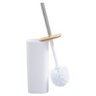 Kit Banheiro Lavabo Escova Lixeira 6 Peças / Tampa Bambú Pgb Branco - 7