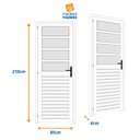 Ver imagem 3 de Porta de Aluminio Laminada 210 X 85cm com Divisão Fixa Abertura Direita