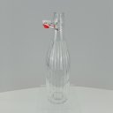 Ver imagem 4 de Garrafa Água Suco Leite Home&co com Trava na Tampa Vidro 1l 32x8x8cm Transparente