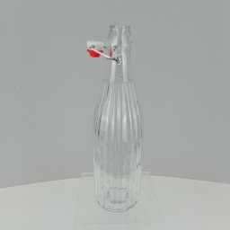 Garrafa Água Suco Leite Home&co com Trava na Tampa Vidro 1l 32x8x8cm Transparente - 4