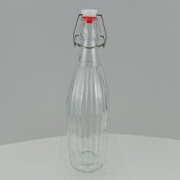 Garrafa Água Suco Leite Home&co com Trava na Tampa Vidro 1l 32x8x8cm Transparente - 2