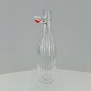 Ver imagem 2 de Garrafa de Vidro 1L Transparente 32x8x8cm Água Suco Geladeira Bebidas Tampa Mesa