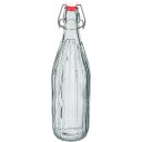 Ver imagem 1 de Garrafa de Vidro 1L Transparente 32x8x8cm Água Suco Geladeira Bebidas Tampa Mesa