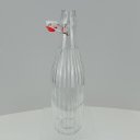 Ver imagem 5 de Garrafa Água Suco Leite Home&co com Trava na Tampa Vidro 1l 32x8x8cm Transparente