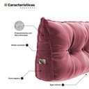 Ver imagem 5 de Kit 02 Almofadas para Cabeceira Encosto Apoio Lombar Spot 195cm com Porta Celular Veludo - Desk Desi