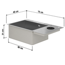 Ver imagem 5 de Cuba para Cozinha Gourmet Zurique Aço Inox 340 Lava Copos Goldenx