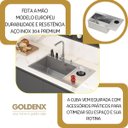 Ver imagem 7 de Cuba para Cozinha Gourmet Zurique Aço Inox 340 Lava Copos Goldenx
