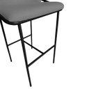 Ver imagem 4 de Kit 4 Banquetas Alta Bancada Base Ferro Preto Jbv Móveis: Cinza