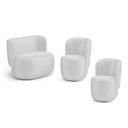 Ver imagem 1 de Kit 02 Poltronas e 01 Namoradeira Orgânica Molly Couríssimo Branco - Desk Design