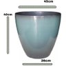 Vaso para Plantas Grande Decorativo Sala Jardim Alto Brilho (liso/azul-aço) - 5