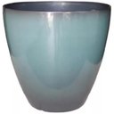 Ver imagem 1 de Vaso para Plantas Grande Decorativo Sala Jardim Alto Brilho (liso/azul-aço)