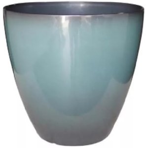 Vaso para Plantas Grande Decorativo Sala Jardim Alto Brilho (liso/azul-aço)