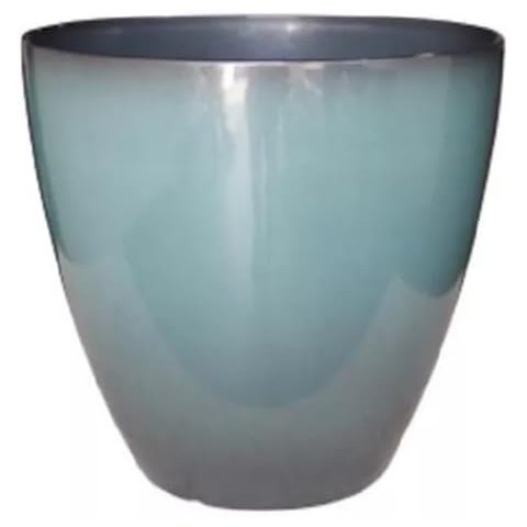 Vaso para Plantas Grande Decorativo Sala Jardim Alto Brilho (liso/azul-aço)