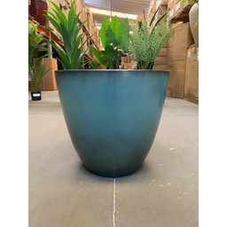 Vaso para Plantas Grande Decorativo Sala Jardim Alto Brilho (liso/azul-aço) - 11