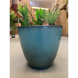Vaso para Plantas Grande Decorativo Sala Jardim Alto Brilho (liso/azul-aço) - 9
