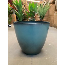 Vaso para Plantas Grande Decorativo Sala Jardim Alto Brilho (liso/azul-aço) - 8