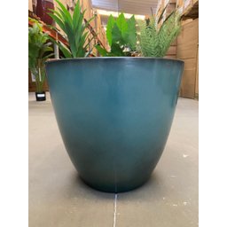 Vaso para Plantas Grande Decorativo Sala Jardim Alto Brilho (liso/azul-aço) - 4