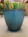 Ver imagem 6 de Vaso para Plantas Grande Decorativo Sala Jardim Alto Brilho (liso/azul-aço)