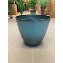 Ver imagem 2 de Vaso para Plantas Grande Decorativo Sala Jardim Alto Brilho (liso/azul-aço)