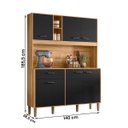Ver imagem 2 de Armario de Cozinha Erva Doce 140 Cm 6 Portas e 1 Gaveta