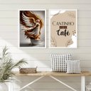 Ver imagem 2 de Kit 2 Quadros Cantinho do Café Abençoado 24x18cm - com Vidro:moldura Branca
