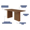 Ver imagem 2 de Mesa de Sala Jantar Ester C/ Tampo Madeirado 180x90cm Cinamomo - Cimol