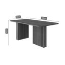 Ver imagem 3 de Mesa de Sala Jantar Ester C/ Tampo Madeirado 180x90cm Cinamomo - Cimol